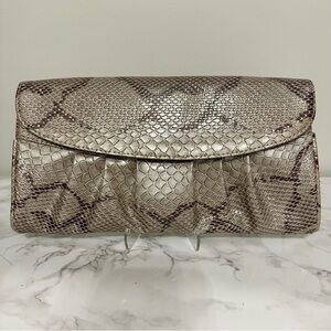 Snake Print Clutch